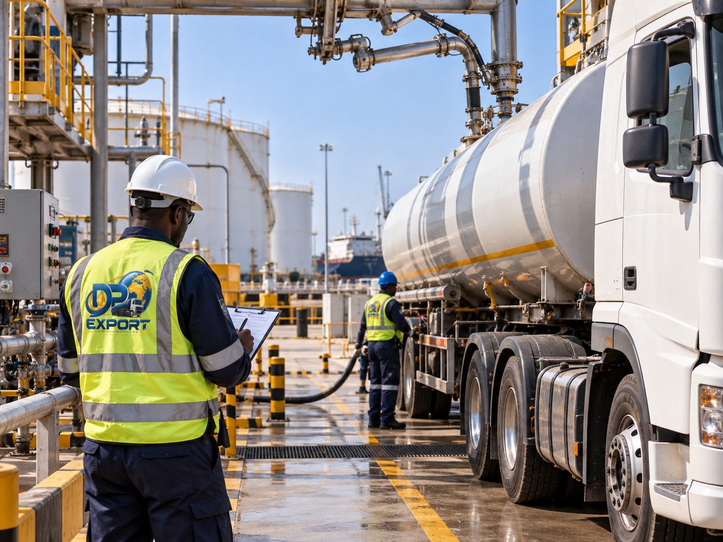 Agent de dépôt supervisant un chargement à Dakar